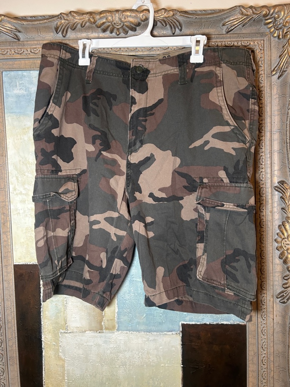 Old Navy Men's Camo Cargo Shorts - Brown/Green Camo